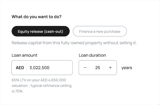 Use existing assets to finance the next one.
