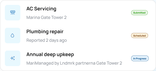 Maintenance, repairs & upkeep handled for you.